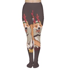 Christmas Santa Claus Dog Sled Tights