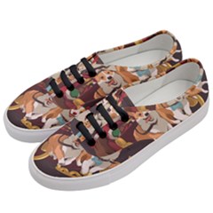 Christmas Santa Claus Dog Sled Women s Classic Low Top Sneakers