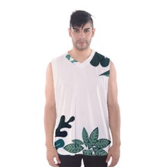 Leaves Plants Foliage Border Men s Basketball Tank Top