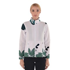 Leaves Plants Foliage Border Women s Bomber Jacket by Sarkoni