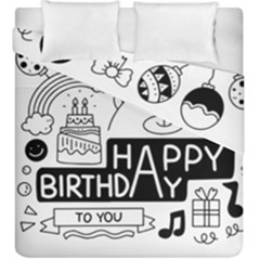 Happy Birthday Celebration Party Duvet Cover Double Side (king Size)