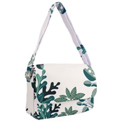 Leaves Plants Foliage Border Courier Bag by Sarkoni