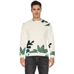 Leaves Plants Foliage Border Men s Fleece Sweatshirt by Sarkoni