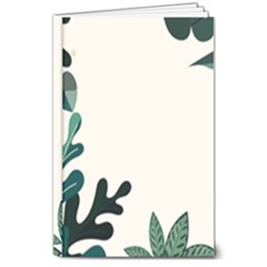 Leaves Plants Foliage Border 8  X 10  Hardcover Notebook by Sarkoni