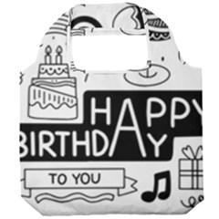 Happy Birthday Celebration Party Foldable Grocery Recycle Bag by Sarkoni