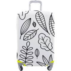 Leaves Plants Doodle Drawing Luggage Cover (large)