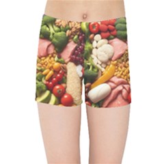 Fruit Snack Diet Bio Food Healthy Kids  Sports Shorts by Sarkoni