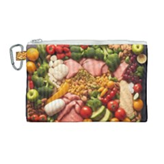 Fruit Snack Diet Bio Food Healthy Canvas Cosmetic Bag (large) by Sarkoni