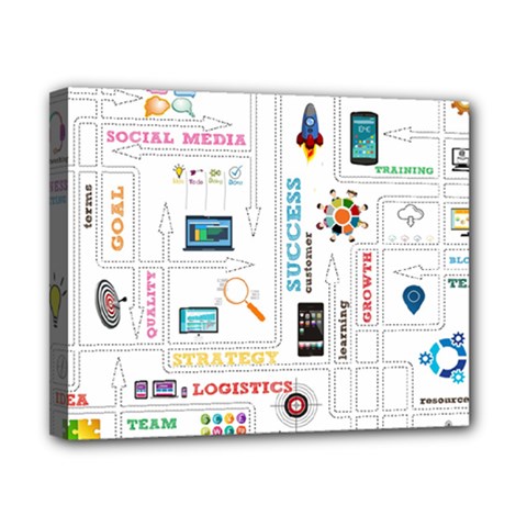 Illustrations Startup Business Organization Canvas 10  X 8  (stretched)