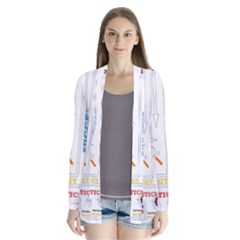 Illustrations Startup Business Organization Drape Collar Cardigan