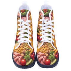 Fruit Snack Diet Bio Food Healthy Men s High-top Canvas Sneakers by Sarkoni