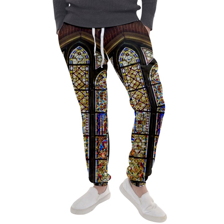 Stained Glass Window Old Antique Men s Jogger Sweatpants