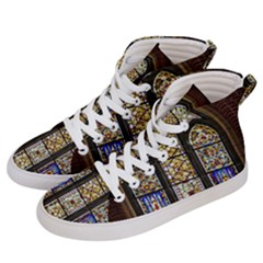 Stained Glass Window Old Antique Men s Hi-top Skate Sneakers by Sarkoni