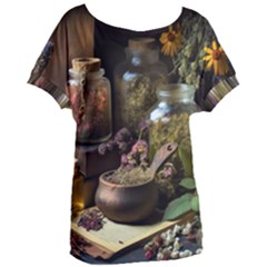 Apothecary Old Herbs Natural Women s Oversized T-shirt