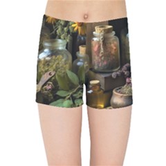 Apothecary Old Herbs Natural Kids  Sports Shorts