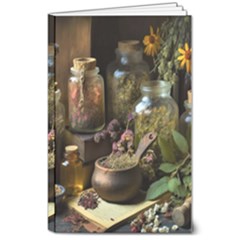 Apothecary Old Herbs Natural 8  X 10  Softcover Notebook