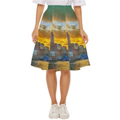 Boston Skyline Cityscape River Classic Short Skirt by Sarkoni