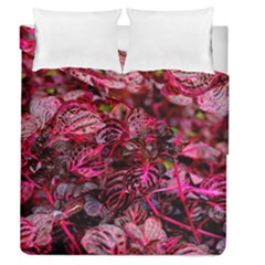 Red Leaves Plant Nature Leaves Duvet Cover Double Side (queen Size)