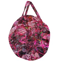 Red Leaves Plant Nature Leaves Giant Round Zipper Tote by Sarkoni