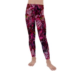 Red Leaves Plant Nature Leaves Kids  Lightweight Velour Leggings