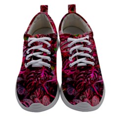 Red Leaves Plant Nature Leaves Women Athletic Shoes by Sarkoni