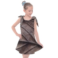 Leaf Veins Nerves Macro Closeup Kids  Tie Up Tunic Dress