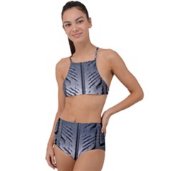 Mature Black Auto Altreifen Rubber Pattern Texture Car Halter Tankini Set by Amaryn4rt