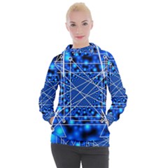 Network Connection Structure Knot Women s Hooded Pullover by Amaryn4rt