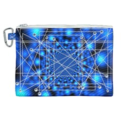 Network Connection Structure Knot Canvas Cosmetic Bag (xl) by Amaryn4rt