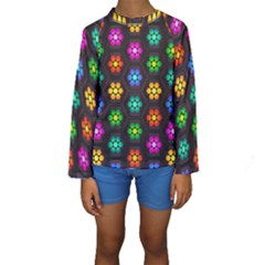 Pattern Background Colorful Design Kids  Long Sleeve Swimwear by Amaryn4rt