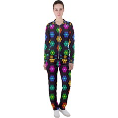 Pattern Background Colorful Design Casual Jacket and Pants Set