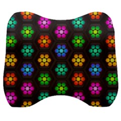 Pattern Background Colorful Design Velour Head Support Cushion