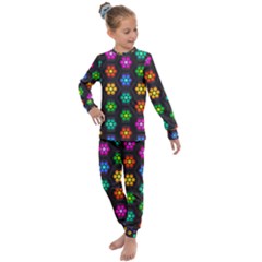 Pattern Background Colorful Design Kids  Long Sleeve Set 