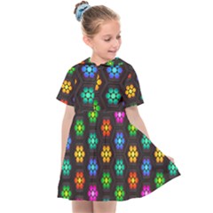 Pattern Background Colorful Design Kids  Sailor Dress