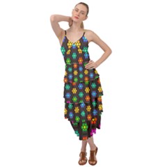 Pattern Background Colorful Design Layered Bottom Dress