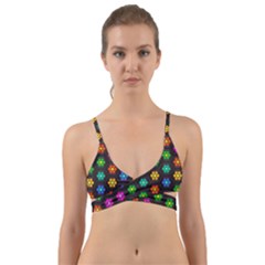 Pattern Background Colorful Design Wrap Around Bikini Top