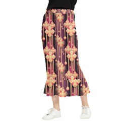 Seamless Pattern Maxi Fishtail Chiffon Skirt by Amaryn4rt