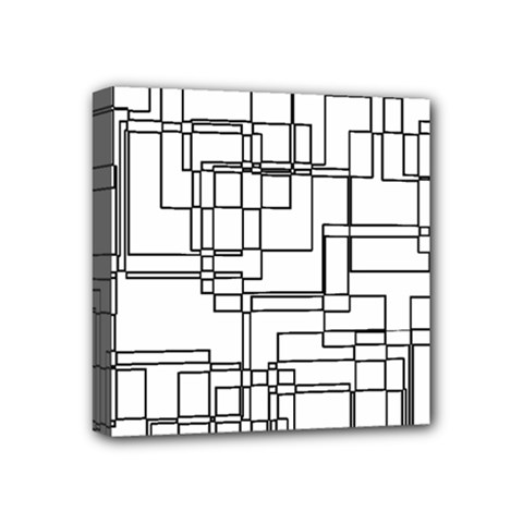 Structure Pattern Network Mini Canvas 4  X 4  (stretched) by Amaryn4rt