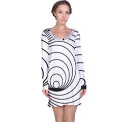 Spiral Eddy Route Symbol Bent Long Sleeve Nightdress by Amaryn4rt