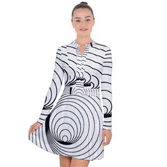 Spiral Eddy Route Symbol Bent Long Sleeve Panel Dress by Amaryn4rt