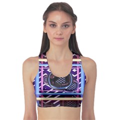 Abstract Sphere Room 3d Design Fitness Sports Bra by Amaryn4rt