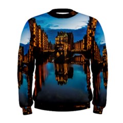 Hamburg City Blue Hour Night Men s Sweatshirt by Amaryn4rt