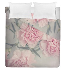 Cloves Flowers Pink Carnation Pink Duvet Cover Double Side (queen Size) by Amaryn4rt