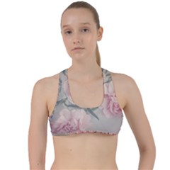 Cloves Flowers Pink Carnation Pink Criss Cross Racerback Sports Bra