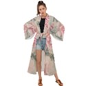 Cloves Flowers Pink Carnation Pink Maxi Kimono View1