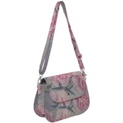 Cloves Flowers Pink Carnation Pink Saddle Handbag