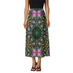 Digital Kaleidoscope Classic Midi Chiffon Skirt