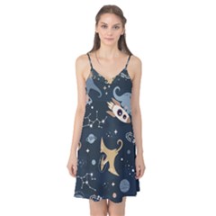 Space Theme Art Pattern Design Wallpaper Camis Nightgown 