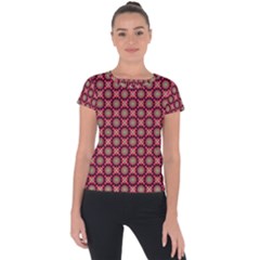 Kaleidoscope Seamless Pattern Short Sleeve Sports Top 