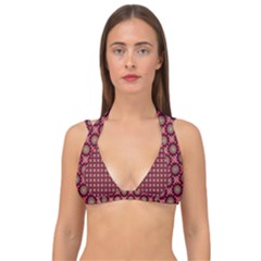 Kaleidoscope Seamless Pattern Double Strap Halter Bikini Top by Ravend